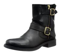 PIECES Iza Leather Zipper Boot, Boots Femme - Noir (Black), 40 EU