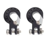 Pièces Jouets RC Pour Axial Pour SCX10 Pour Traxxas Pour TRX4 D90 1/10 2 Crochets Remorque En Métal Avec Treuil Décoration Amélioration Voiture RC Crawler(Black)
