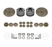 Pièces Jouets RC Pour Tamiya XV-02 MB-01 XM-01 22049 1/10 Boîtier De Différentiel Et Engrenages Métalliques 39T Pièces Accessoires Mise À Niveau Pour Voitures RC(Black,B)