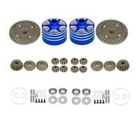 Pièces Jouets RC Pour Tamiya XV-02 MB-01 XM-01 22049 1/10 Boîtier De Différentiel Et Engrenages Métalliques 39T Pièces Accessoires Mise À Niveau Pour Voitures RC(Blue,B)
