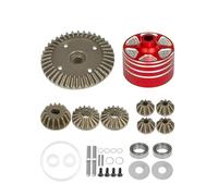 Pièces Jouets RC Pour Tamiya XV-02 MB-01 XM-01 22049 1/10 Boîtier De Différentiel Et Engrenages Métalliques 39T Pièces Accessoires Mise À Niveau Pour Voitures RC(Red,A)