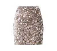 PIECES Jupe 'PCKAM' brocart / argent, Taille 38