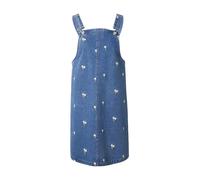 PIECES Jupe-salopette 'PCFlora' bleu denim / jaune clair / vert clair / blanc, Taille M