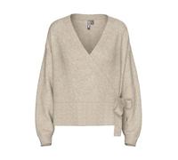 Pieces Cardigan Pcmalou Wrap en maille manches longues Femme M Beige