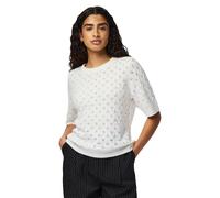 Pieces Lelou O-neck Knit Sweater Blanc XS Femme