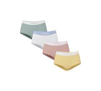 PIECES PCLOGO Lady 4 Pack Solid Noos BC Caleçon Boxeur, Jadeite/détail : Lot de 4 W Jade Ghaz Misr Bwhi, S Femme