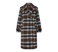 PIECES Manteau mi-saison 'PCMARBLE' crème / bleu nuit / brun foncé, Taille M