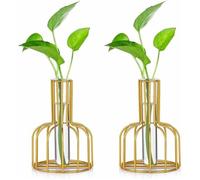 pièces Mini Vases Set Petits Vases pour Décoration de Table Vase à Fleurs Bourgeon Moderne Hydroponique Vase en Verre Tubes à Essai