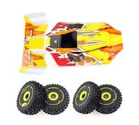 pièces mise à niveau RC Compatible Avec Wltoys 144001 144010 Pièces De Voiture RC 1/14 Accessoires De Rechange Coque De Carrosserie De Voiture RC Ensemble D'ailes Arrière Et De Pneus De Roue