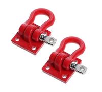 PièCes Mise Niveau Rc Pour AXIAL Pour SCX10 D90 1/10 2 Pièces Métal Pour Escalade Remorque Crochet D'attelage Treuil Manille Échelle RC Camion Sur Chenilles(Red)