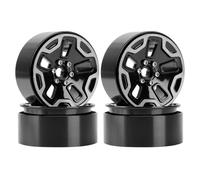 PièCes Mise Niveau Rc pour Axial pour Scx10 pour Wraith pour Capra pour RR10 RBX10 pour Traxxas pour Trx4 1/10 Pièces 180 G/pièces Moyeu De Jante De Roue Beadlock Robuste 2.2"(Black)