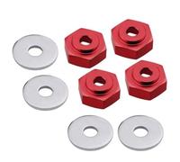 PièCes Mise Niveau Rc Pour HSP 1/10 1/8 12Mm À 17mm Adaptateur De Roue Moyeu D'entraînement Combinateur Trou Hexagonal Pièces 6mm Voiture RC Pour Buggy Et Monster Truck(Red)