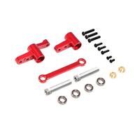 PièCes Mise Niveau Rc Pour MJX Pour Hyper Go 14210 14209 H14BM 1/14 RC Car Steering Assembly Avec Roulements Colonne Direction Arbre Direction Pièces Mise Niveau(Red)