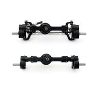 PièCes Mise Niveau Rc Pour MN Pour MN99S Pour MN98 D90 D91 D99 D99S MN90 1/12 RC Voiture Mise Niveau Alliage D'aluminium CNC Anodisé Entièrement Métal Avant Arrière Portail Essieu(Black)