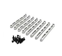 PièCes Mise Niveau Rc pour MN78 MN168 1/12 Métal pour Liens De pour Chassis Tige De Traction Ensemble De Biellettes De Direction Pièces De Mise À Niveau De Voiture RC Accessoires(Silver)