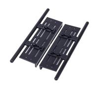 PièCes Mise Niveau Rc Pour SCX10 I II Pour TRX4 Pour Wrangler Pour Rock 1/10 RC Crawler Car Upgrade Parts 2 Pièces Alliage D'aluminium Sliders Réglables Side Step(Black)