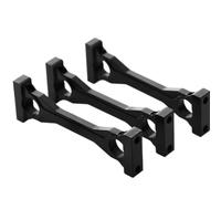 PièCes Mise Niveau Rc Pour Tamiya Pour Actros Pour MAN Pour Scania 1/14 RC Camion Tracteur Remorque Voiture Benne Pièces Mise Niveau 3 Support Châssis Central Métal(Black)