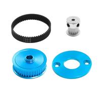 PièCes Mise Niveau Rc pour Tamiya pour TT-02 1/10 Métal Caoutchouc Bleu Entraînement par Courroie Faible Bruit 16T 40T Système D'engrenages Transmission Bricolage Modifier Niveau(Blue)