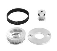 PièCes Mise Niveau Rc pour Tamiya pour TT-02 1/10 Métal Caoutchouc Bleu Entraînement par Courroie Faible Bruit 16T 40T Système D'engrenages Transmission Bricolage Modifier Niveau(Silver)