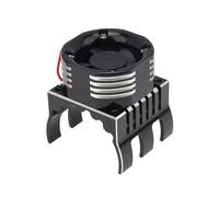 PièCes Mise Niveau Rc pour Traxxas 1/10 pour Maxx E-Maxx pour E-Revo pour Summit pour Arrma 1/8 pour Kraton pour Talion pour Typhon 42mm Ventilateur Refroidissement Moteur avec Lumière(Black)