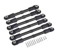 PièCes Mise Niveau Rc Pour Traxxas BL-2S Pour Slash 4x4 1/10 4WD Pièces De Mise À Niveau Accessoires 6 Biellettes Direction Réglables En Aluminium(Black)