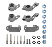 PièCes Mise Niveau Rc Pour Traxxas Pour 2WD Pour Slash Pour Stampede Pour Rustler 1/10 Bloc Direction Avant Blocs Kit Supports D'essieu Arrière Pièces(Gray)