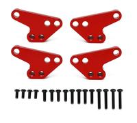 PièCes Mise Niveau Rc Pour Traxxas Pour MAXX Pour WideMaxx 1/10 Pièces Mise Niveau Accessoires Support Inférieur Métallique Amortisseurs Avant Arrière(Red)