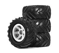 PièCes Mise Niveau Rc Pour Traxxas Pour MJX 16207 16208 Pour SCY 16101 Pour HBX Pour Buggy 1/16 Pièces Mise Niveau Ac RC Voiture Monster Truck Pneus Roue 12 Mm Hex(White)