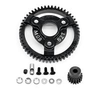 PièCes Mise Niveau Rc Pour Traxxas Pour Slash Pour Stampede Pour Rustler 6842 6843 3956 1/10 Engrenage Principal Droit Acier Trempé 32 Pas 0.8 M 4x4 Voiture RC(52T AND 18T)