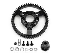 PièCes Mise Niveau Rc Pour Traxxas Pour Slash Pour Stampede Pour Rustler 6842 6843 3956 1/10 Engrenage Principal Droit Acier Trempé 32 Pas 0.8 M 4x4 Voiture RC(60T AND 18T)