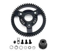 PièCes Mise Niveau Rc Pour Traxxas Pour Slash Pour Stampede Pour Rustler 6842 6843 3956 1/10 Engrenage Principal Droit Acier Trempé 32 Pas 0.8 M 4x4 Voiture RC(56T AND 18T)