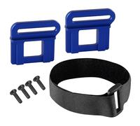 PièCes Mise Niveau Rc pour Traxxas pour Sledge pour Maxx pour Slash 6S 1/8 Support De Batterie en Métal Support Fixation avec Sangle Batterie 9628 Pièces De Mise À Niveau pour Voiture RC(Blue)