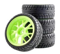 PièCes Mise Niveau Rc Pour WLtoys 144001 1/18 1/10 Pneus 4Pcs RC Voiture Modèle Caoutchouc Roues 12mm Moyeu Hexagonal Hors Route Mise Niveau Pièces Modifiées(Green)