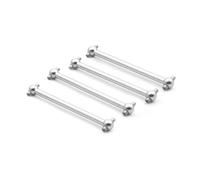 PièCes Mise Niveau Rc Pour Wltoys A959B A949 A959 A969 A979 K929 Pour Himoto E18 Spino Pour HSP 1/18 4 Pièces Arbre Transmission Métal Lique Dogbone A959-07 Mise Niveau Voiture RC(Silver)