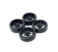 PièCes Mise Niveau Rc Pour WLtoys Pour Kyosho 1/28 RC Pièces Métalliques Mise Niveau Deux Pneus Larges Étroits 27 Mm Diamètre Extérieur Accessoire Modèle Assembler Voiture(Black)
