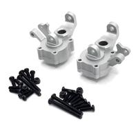 PièCes Mise Niveau Rc Pour YK4102 YK4103 YK4082 Accessoires Voiture Télécom Mandés Pièces Mise Niveau Métal Coupelle Direction Avant RC Accessoire D'escalade(Silver)