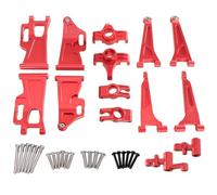 Pièces Modèles RC pour Mjx pour Hyper Go 14210 14209 H14BM Coupelle Direction Supérieure Inférieure Ensemble Bras Oscillants Support Tour D'amortisseur Niveau Poteau Carrosserie(Red)