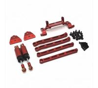 Pièces Modèles RC pour MN pour MN168 pour MN82 LC79 pour MN78 1/12 RC Car Upgrade Parts Metal Hydraulic Shock Absorber Servo Pull Rod ForSeat(Red)