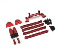 Pièces Modèles RC pour MN pour MN82 LC79 1/12 Accessoires Pièces Détachées Voitures Télécommandées Kit D'amortisseurs Hydrauliques Biellettes Direction Métal(Red)