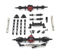 PièCes ModèLes Rc Pour Modèle Pour MN Pour Pour MN82 LC79 MN78 1/12 Kit D'assemblages Avant Et Arrière De Mise À Niveau En Métal Pour Voiture Télécommandée(Black)