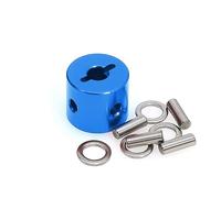 Pièces Modèles RC pour Tamiya 22047 XV02/XM01/TT02 Modèles De Voitures Radiocommandées - Jeu D'engrenages Mise Niveau Axe Verrouillage Droit en Métal CNC(Blue)