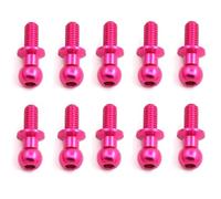 Pièces Modèles RC pour Tamiya pour TT01 pour TT02 pour Sakura D5 1/10 RC Drift Car Pièces Rechange pour Universel 10 Pièces/lot M3 Vis À Tête Sphérique Hexagonale Métal(Pink)