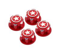 Pièces Modèles RC pour Traxxas pour X-Maxx/Summit/E-Revo pour ARRMA 1/8 4 Écrous De Roue Hexagonaux en Aluminium 17 Mm pour Camions Télécommandés Anti-poussière Et Antidérapants(Red)