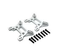 PièCes ModèLes Rc Pour Weili 104072 1/10 Pièces Détachées Pour Voiture Télécommandée Support D'amortisseur Avant Et Arrière En Métal Amélioration Modification(Silver)