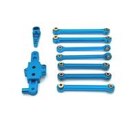 PièCes ModèLes Rc Pour WLtoys 124006 12423 12427 12428 12429 1/12 RC Car Pièces De Rechange Groupe Direction Mise À Niveau En Métal Tige Traction Fixe Bras Servo(Blue)