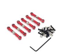 PièCes ModèLes Rc Pour WLtoys 184011 A949 A959 A969 A979 K929 RC Car Parts Mise à niveau en métal Retrofit Tige de traction réglable(Red)