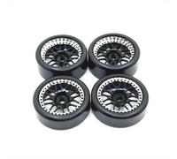 PièCes ModèLes Rc Pour WLtoys Pour KYOSHO 1/28 Pièces Détachées Pour Voiture Télécommandée Mise À Niveau En Métal Pneu Étroit De 27 Mm Double Largeur(Black)