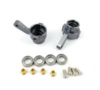 Pièces Modèles RC pour WPL C14 C24 C34 C44 B14 B1 B16 B24 B36 pour MN D90 D91 pour MN99S Pièces Détachées Pont De Direction Avant en Métal Kit Rotation(Grey)