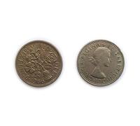 pièces, monnaie, argent - Diffusé britanniques Sixpence 1966 / Six pence 6p pièce/Grande-Bretagne