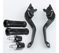 Pièces Moto Frein Levier D'embrayage Réglable Moto Guidon Accessoires 3D Losange CNC Avec Pour Suzuki RV200 RV 200 2016 2017(Noir)